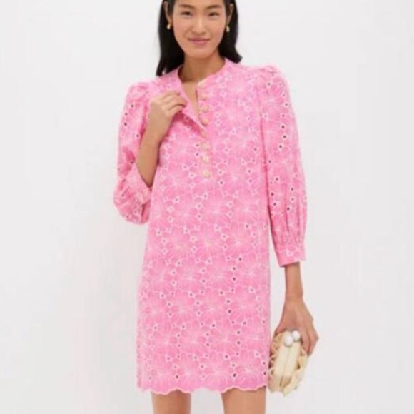 Pomander Place Dresses & Skirts - Tuckernuck Pomander Place Pink Floral Eyelet Samantha Dress